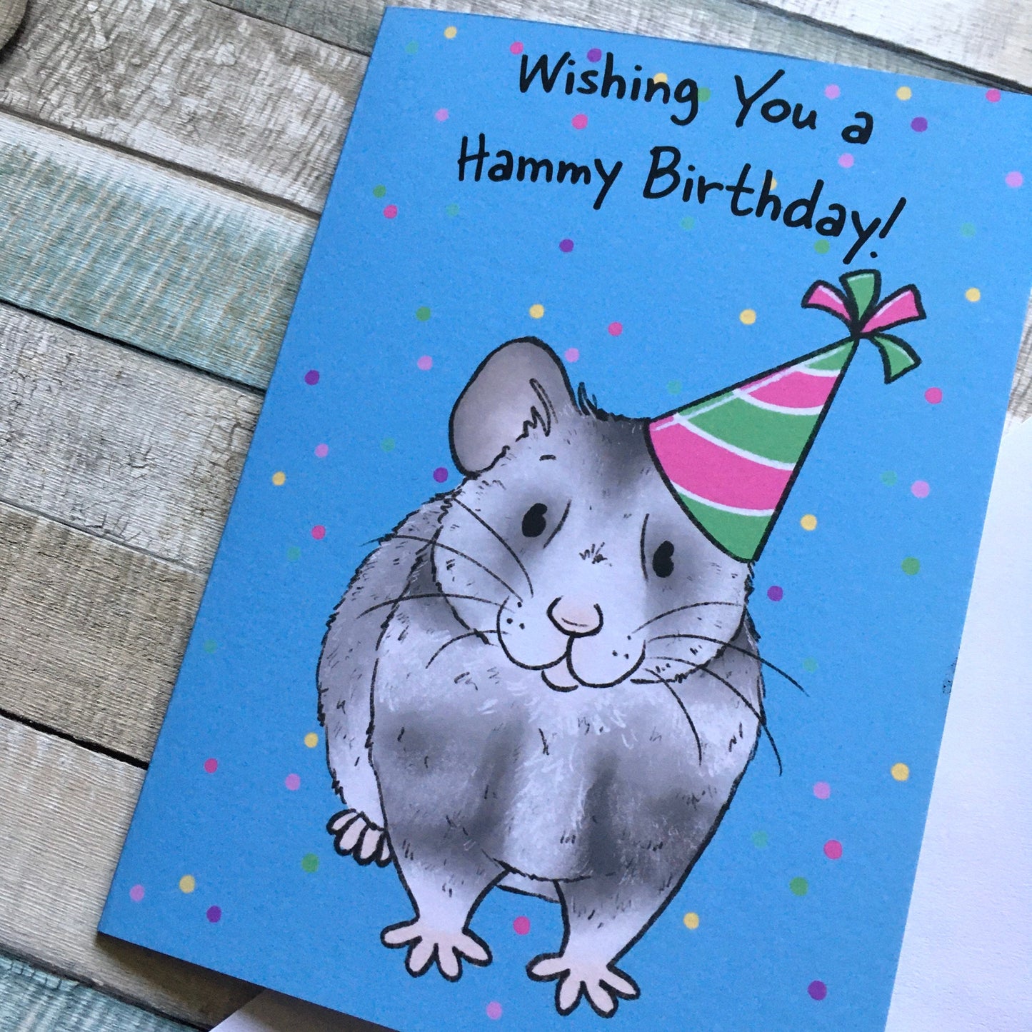 Hammy Birthday Hamster Birthday Card, A6 Birthday Card, Blank Inside, Hamster Lover Gift
