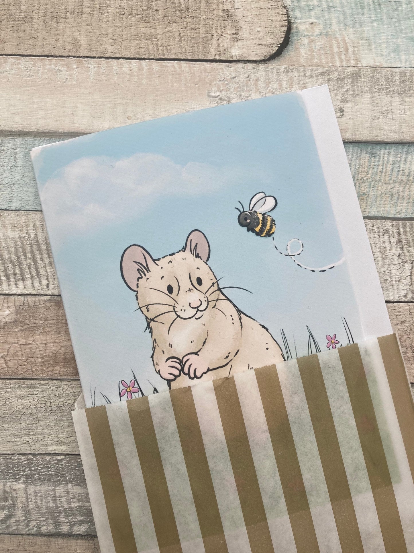Cute Syrian Hamster A6 Greeting Card | Fun Pet Hamster A6 Blank Greeting Card | Hamster Gifts