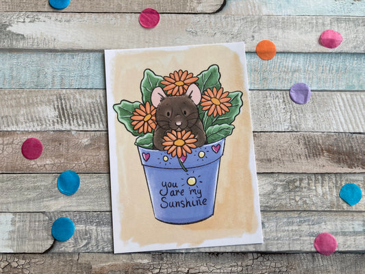 Sunshine Hamster A6 Postcard