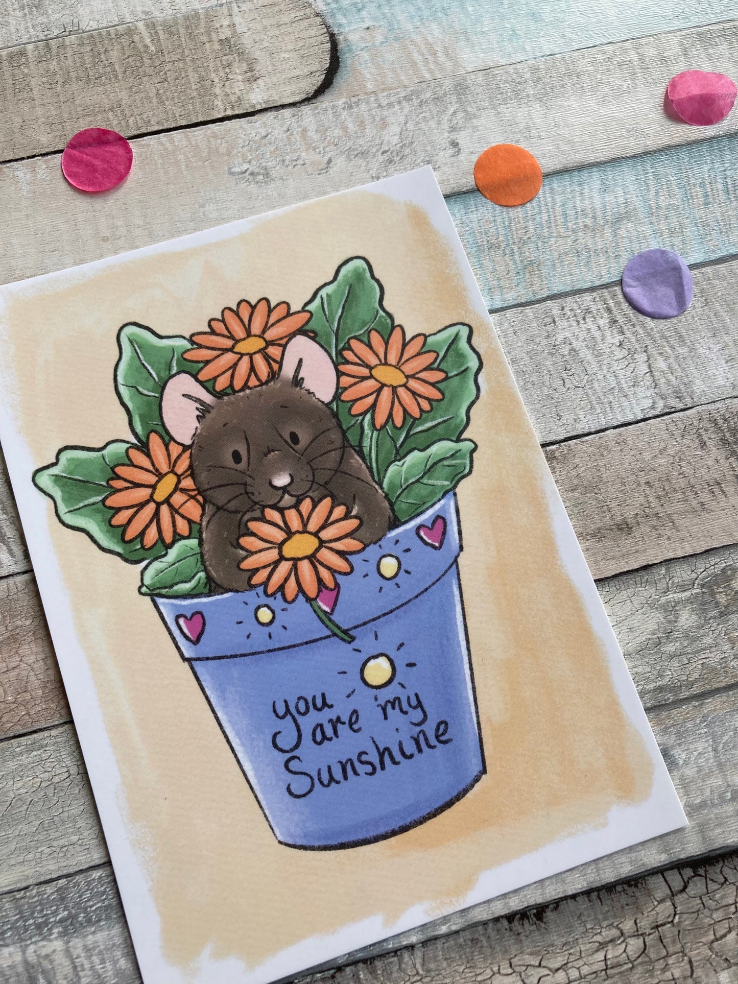 Sunshine Hamster A6 Postcard